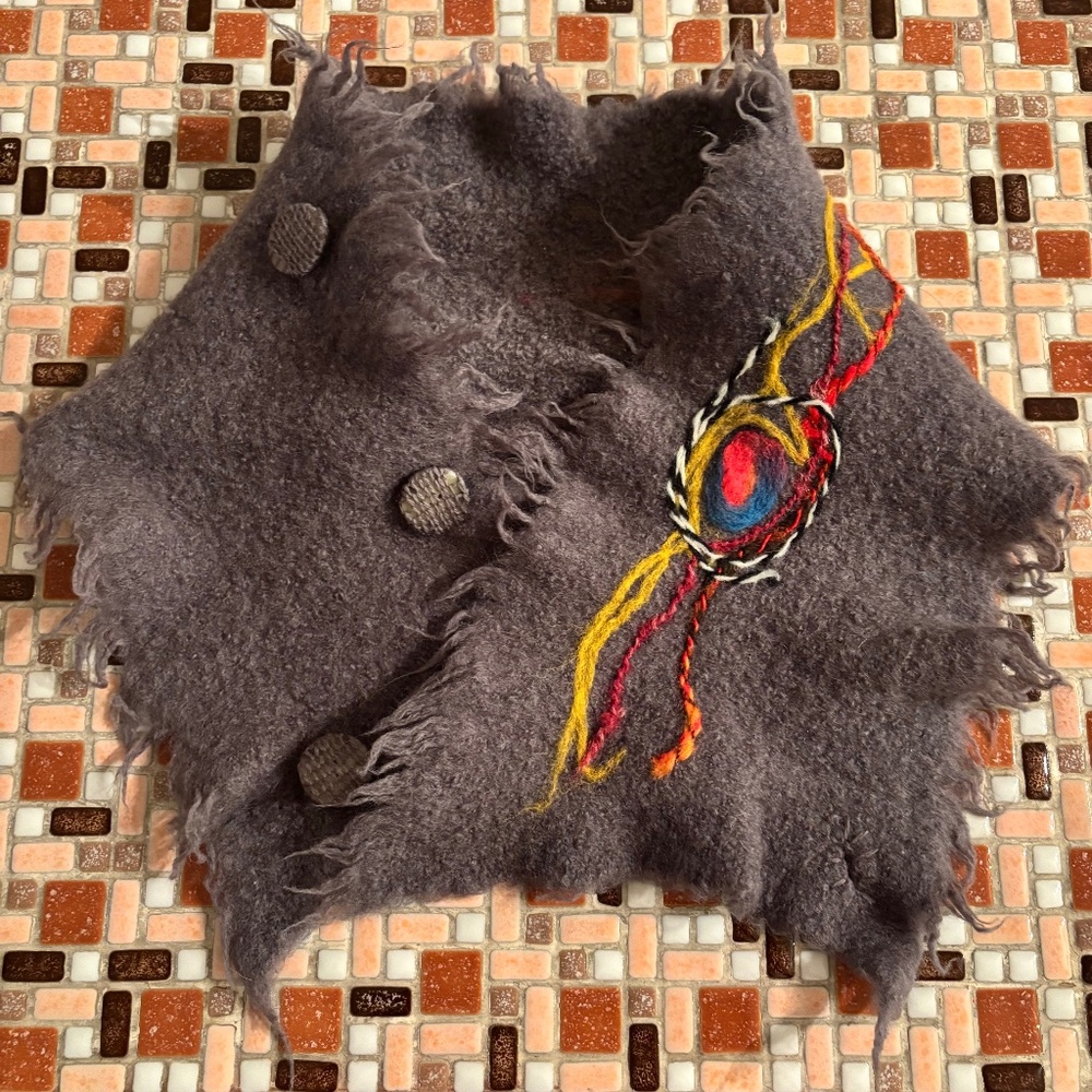 Folilaine Shibori Wool Scarf Wrap
